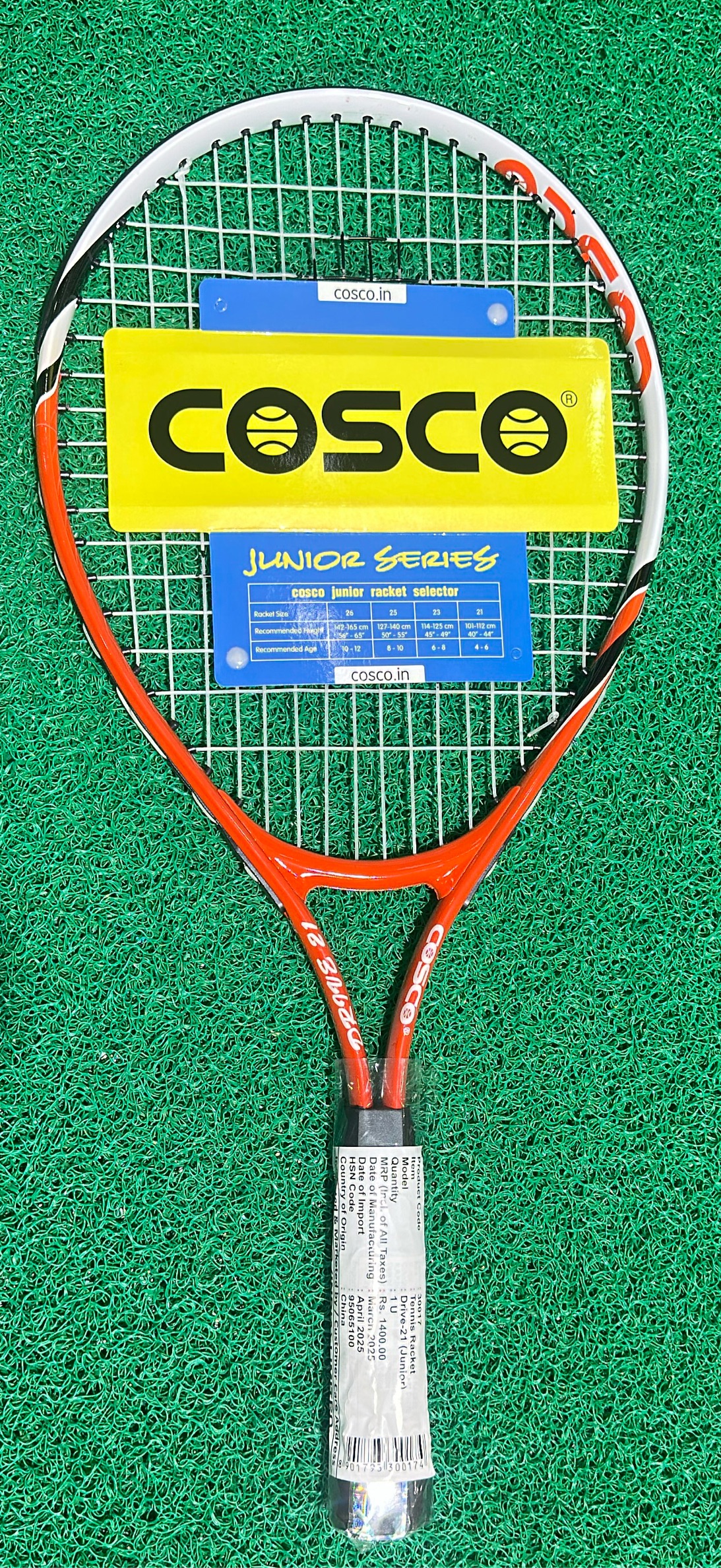 Cosco Junior Tennis Racket drive 21 view 2