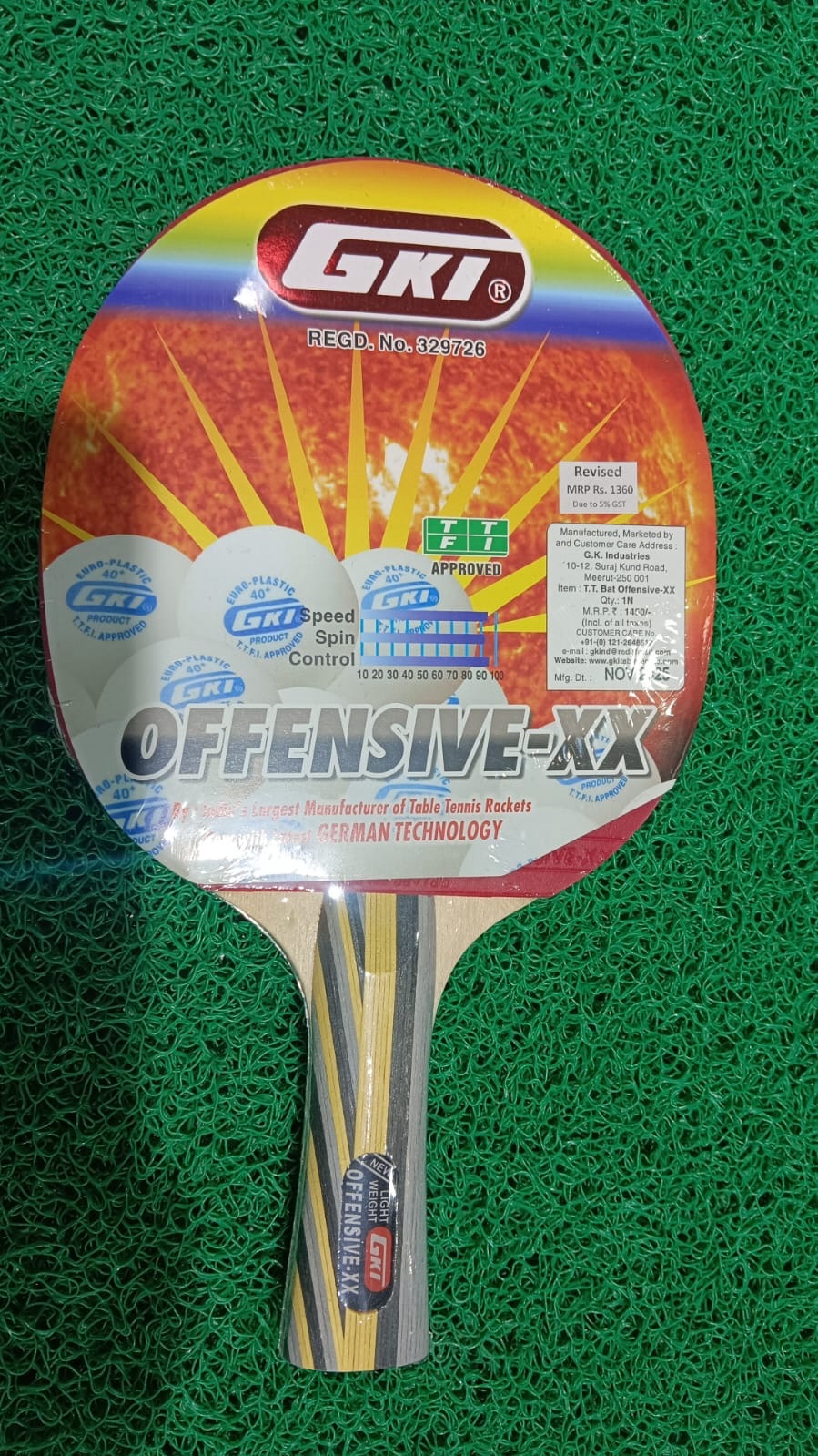 GKI Offensive-XX Table Tennis Bat view 2