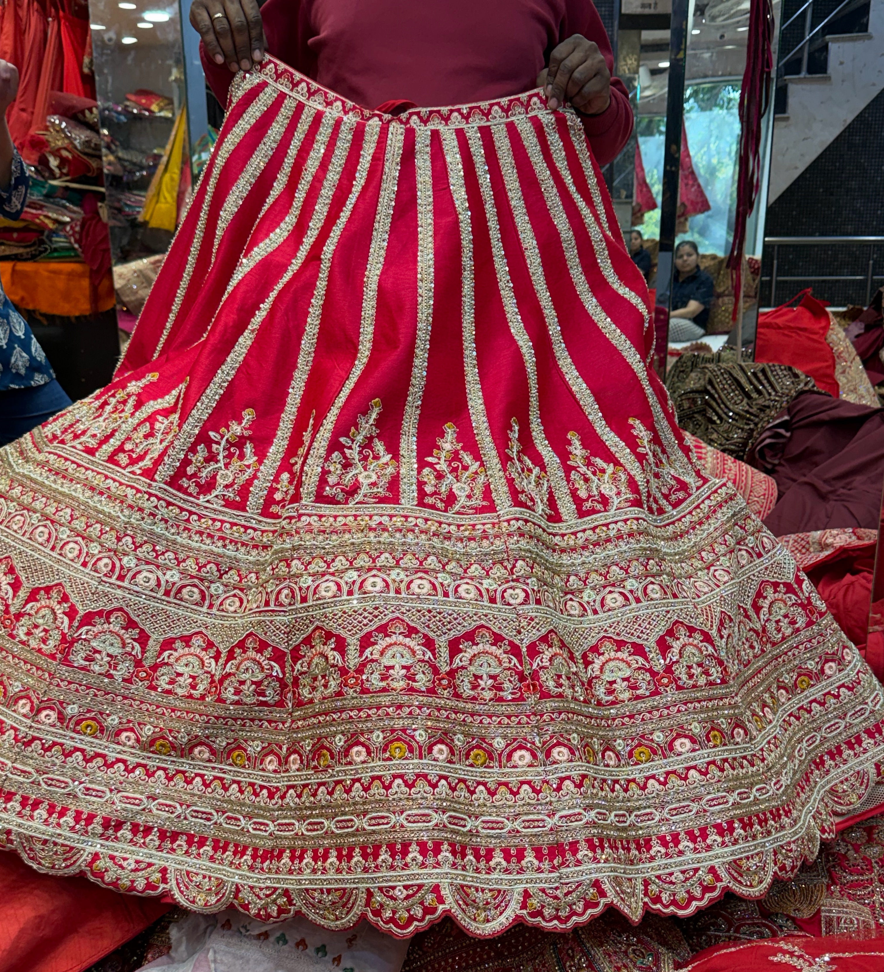 Traditional Embroidered Lehenga view 2
