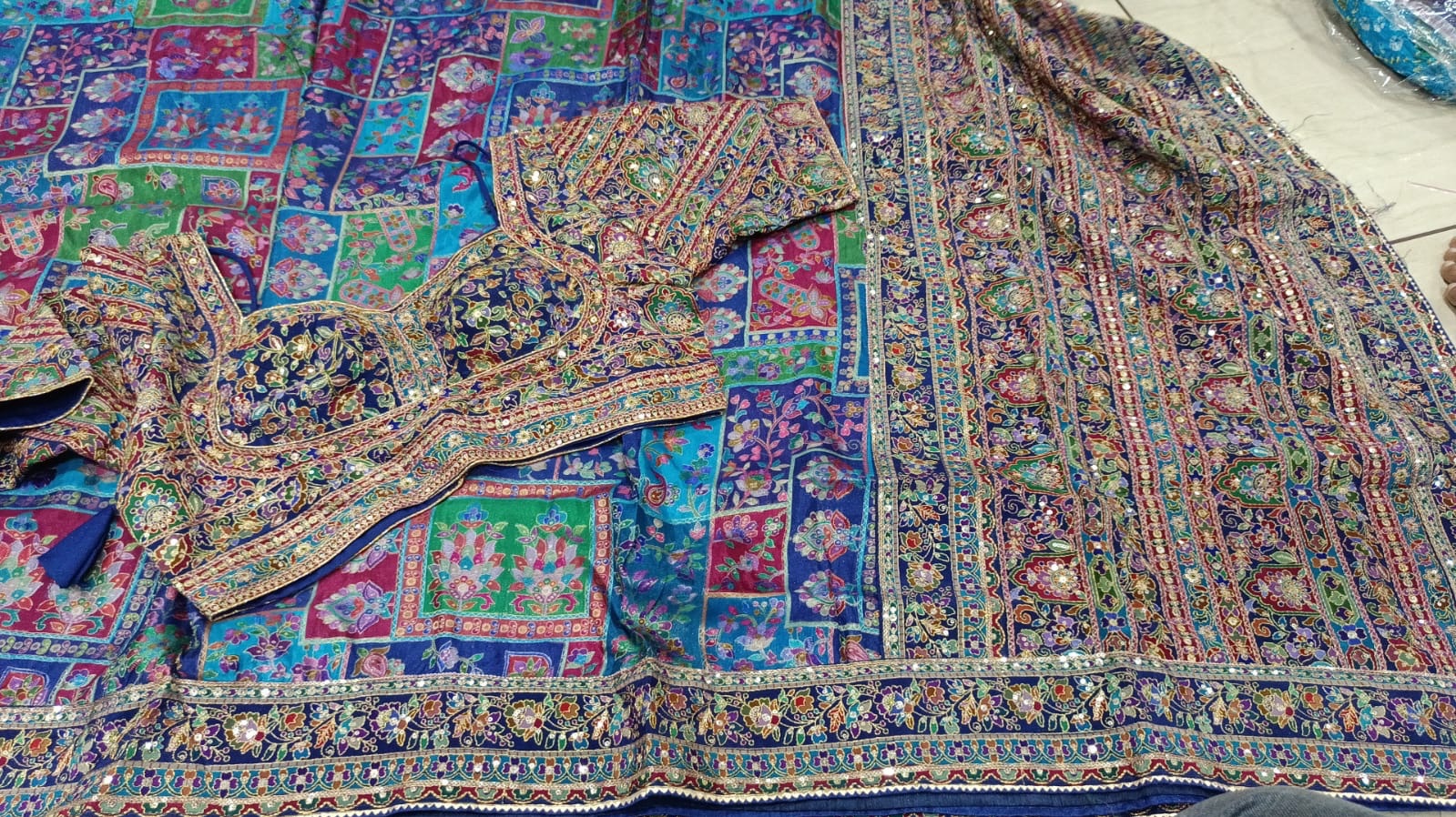 Embroidered Silk Saree view 2