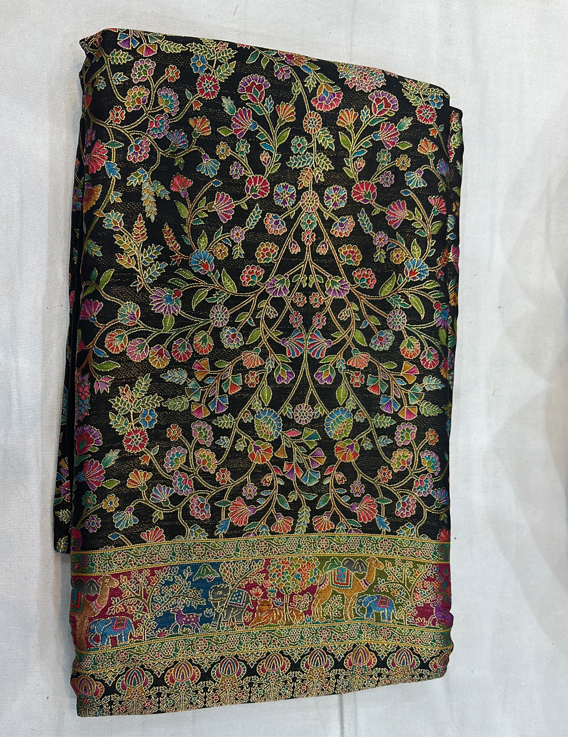 Embroidered Dola Silk Saree view 2
