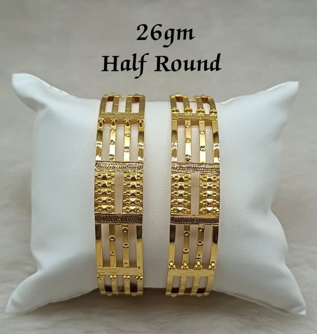 26gm Half Round Gold Bangles view 2