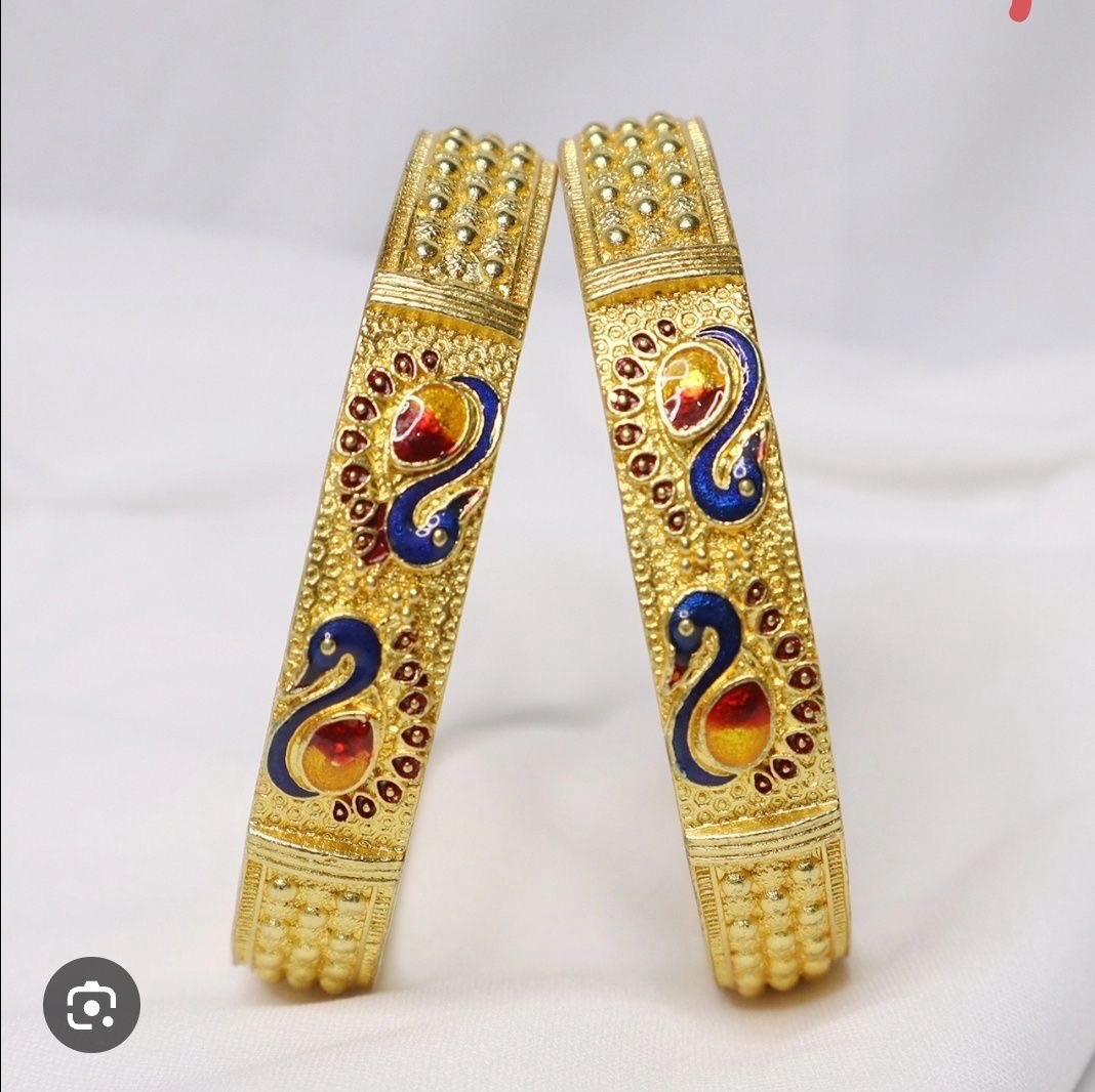 Ornate Gold Bangles view 2