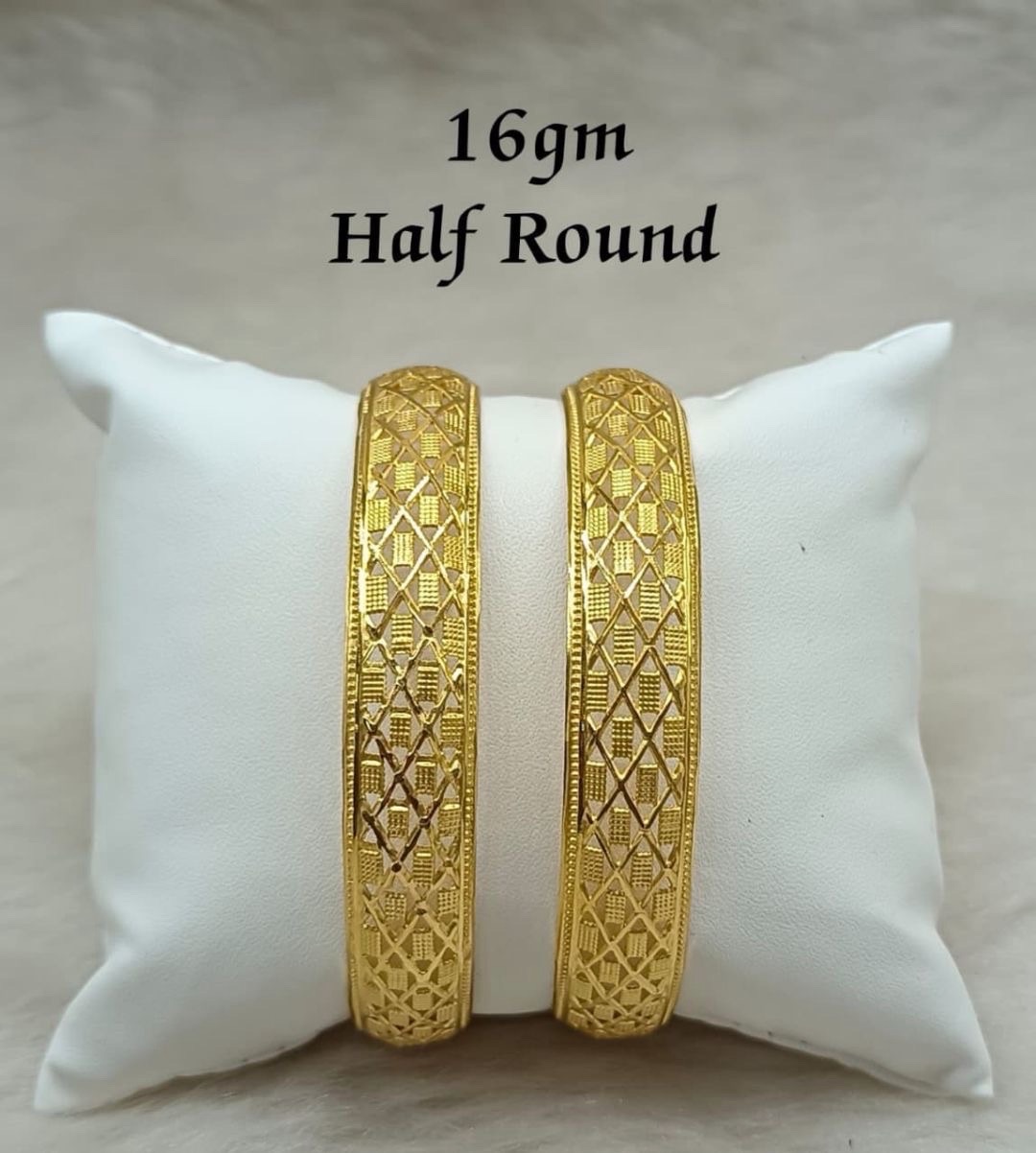 16gm Gold Half Round Bangles view 2