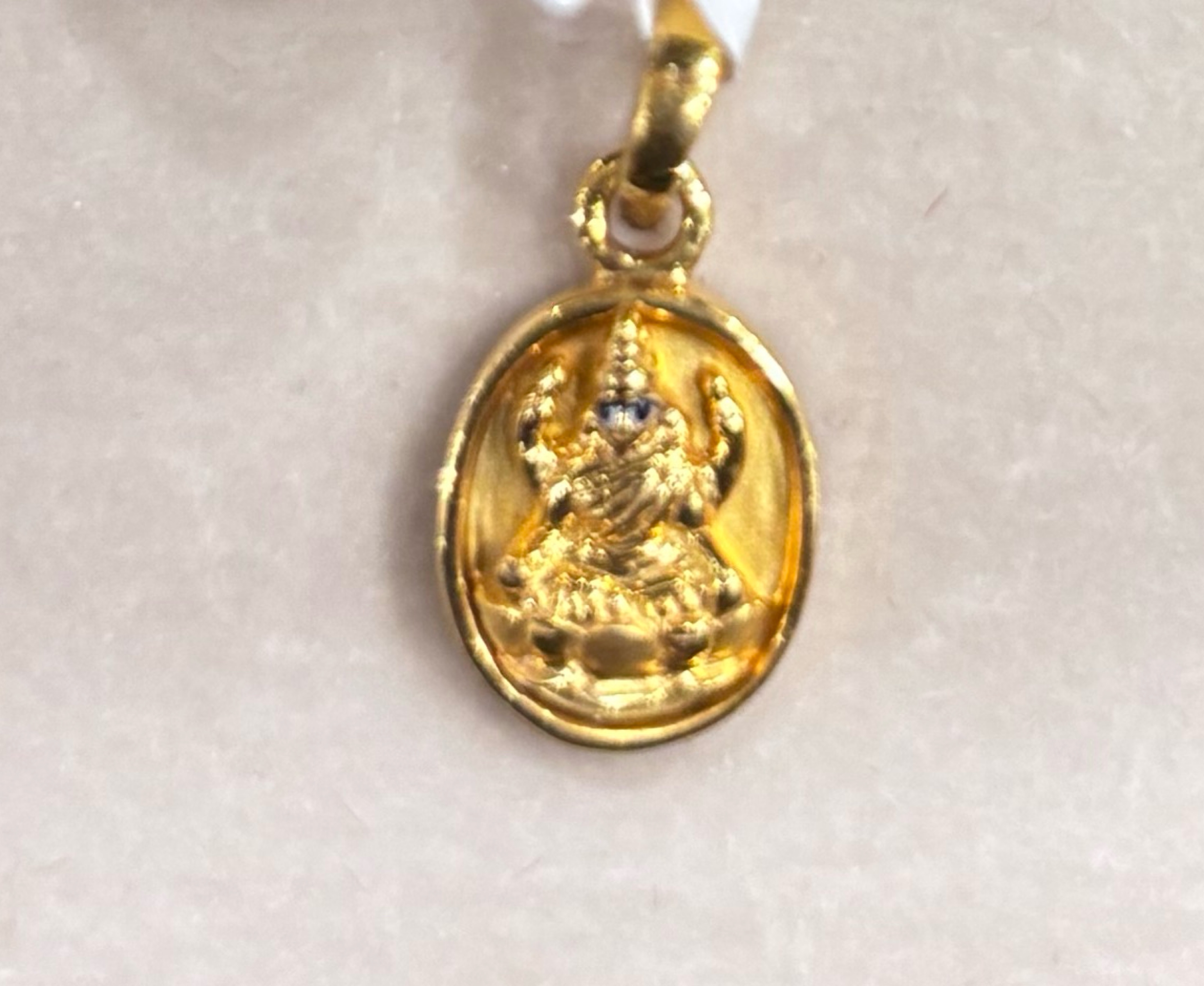 Gold Lakshmi Pendant view 2