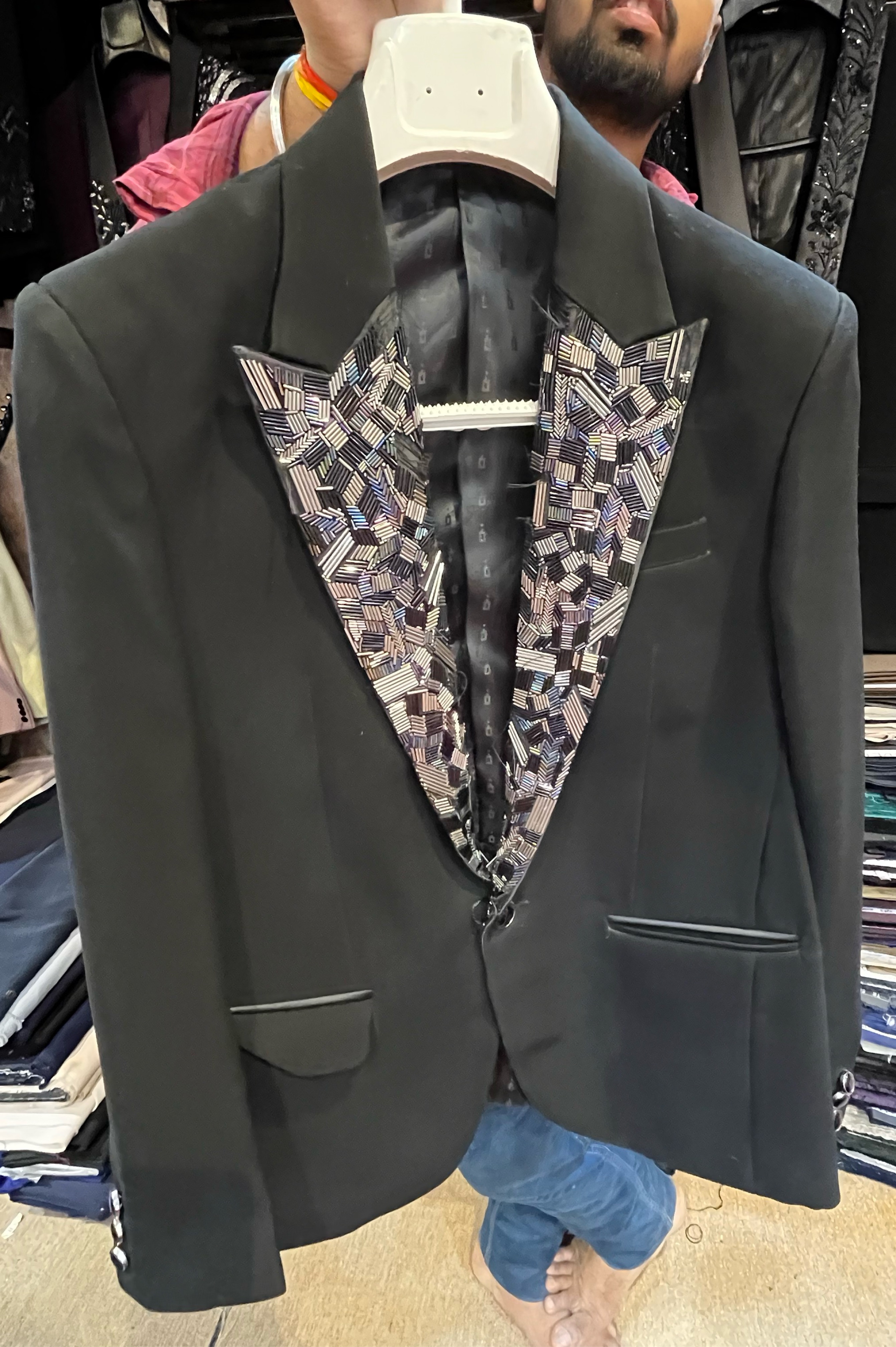 Embellished Tuxedo Jacket view 2