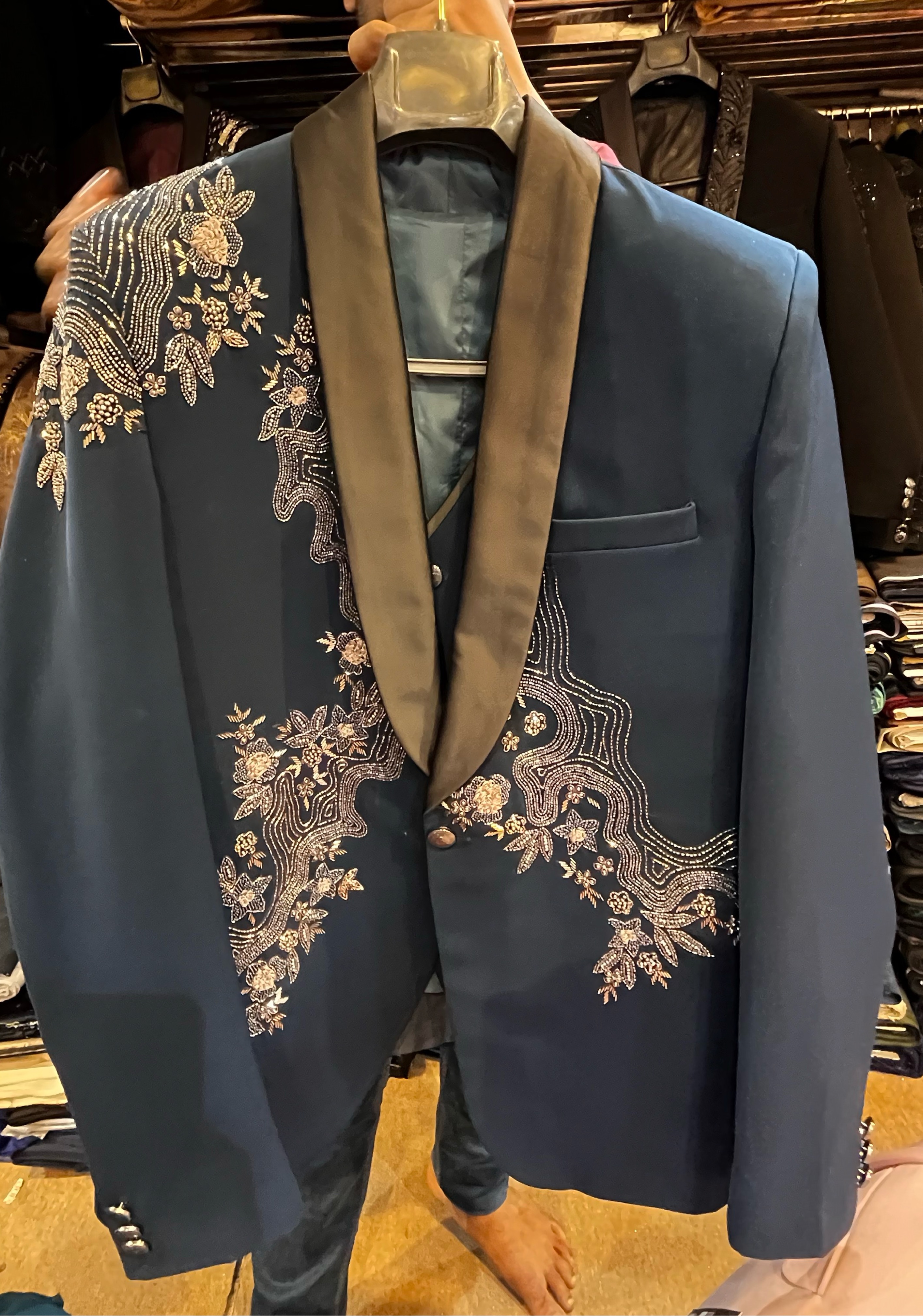 Embroidered Blue Tuxedo view 2