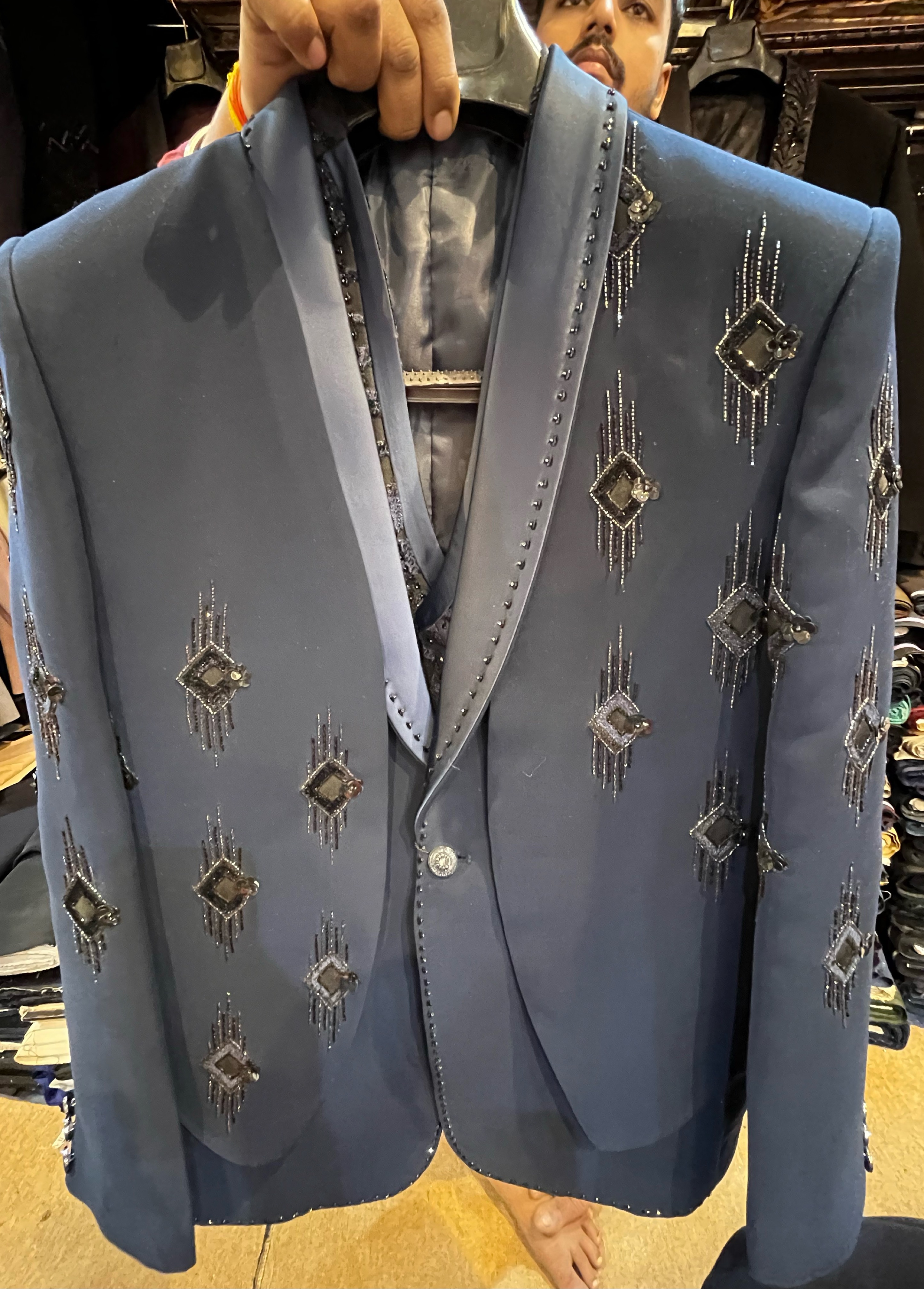 Embroidered Tuxedo Jacket view 2