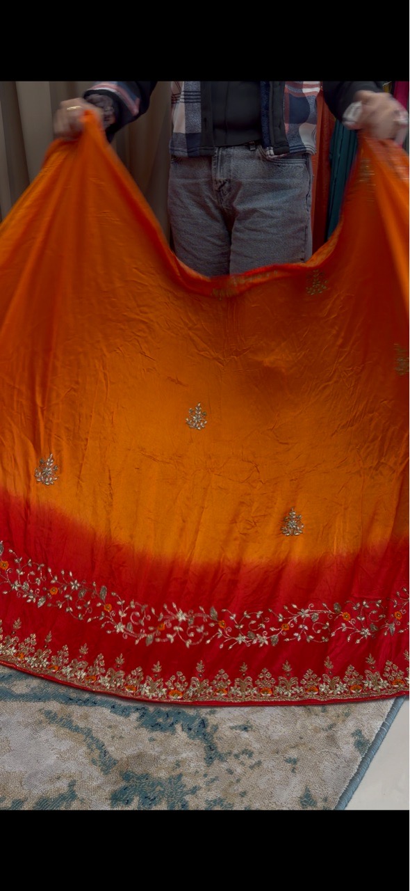 Lehenga Made Out Of Old saree view 3