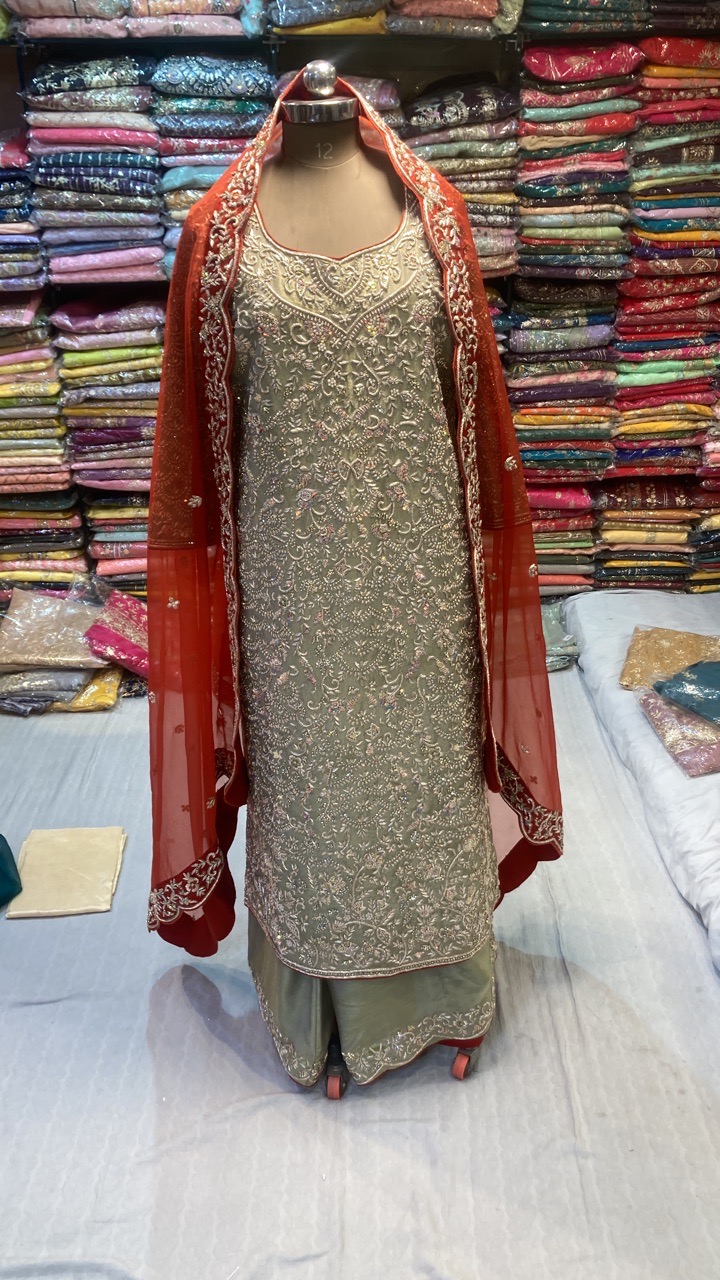 Embroidered Kurta Set view 2