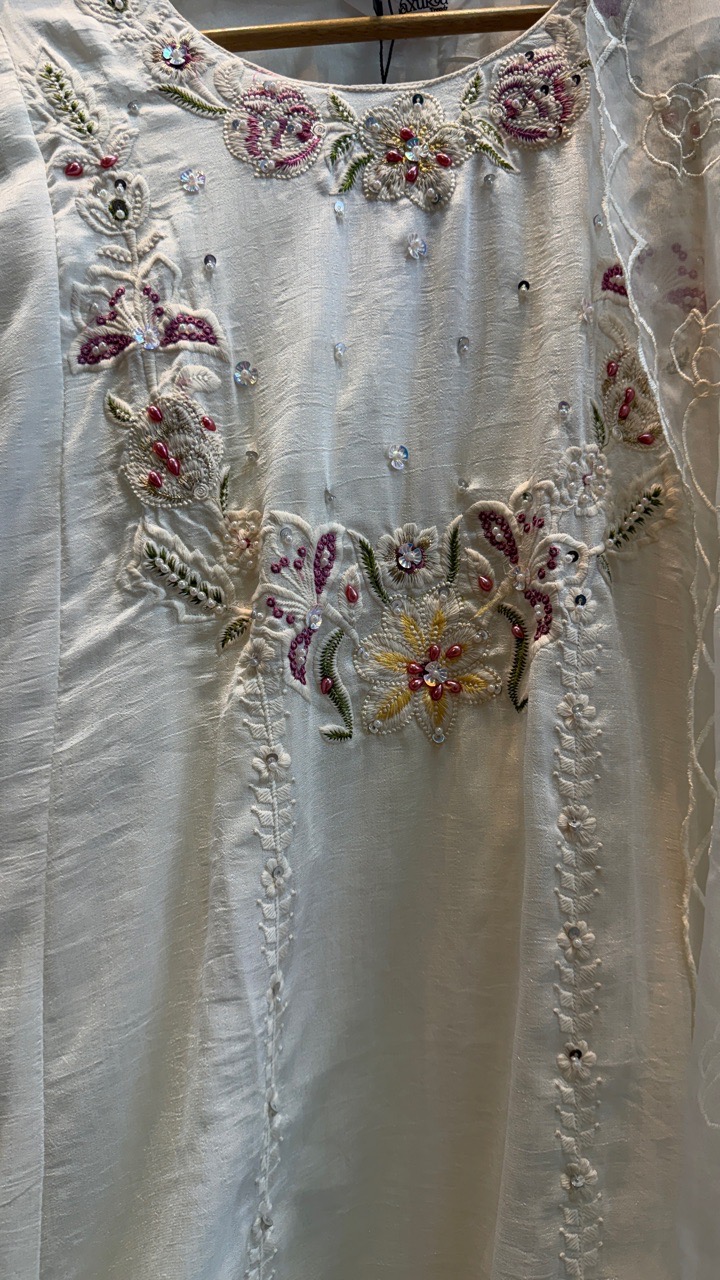 Embroidered Round A Line Suit view 2