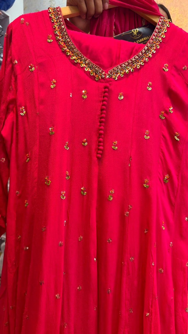 Embellished Pink Kurta view 2