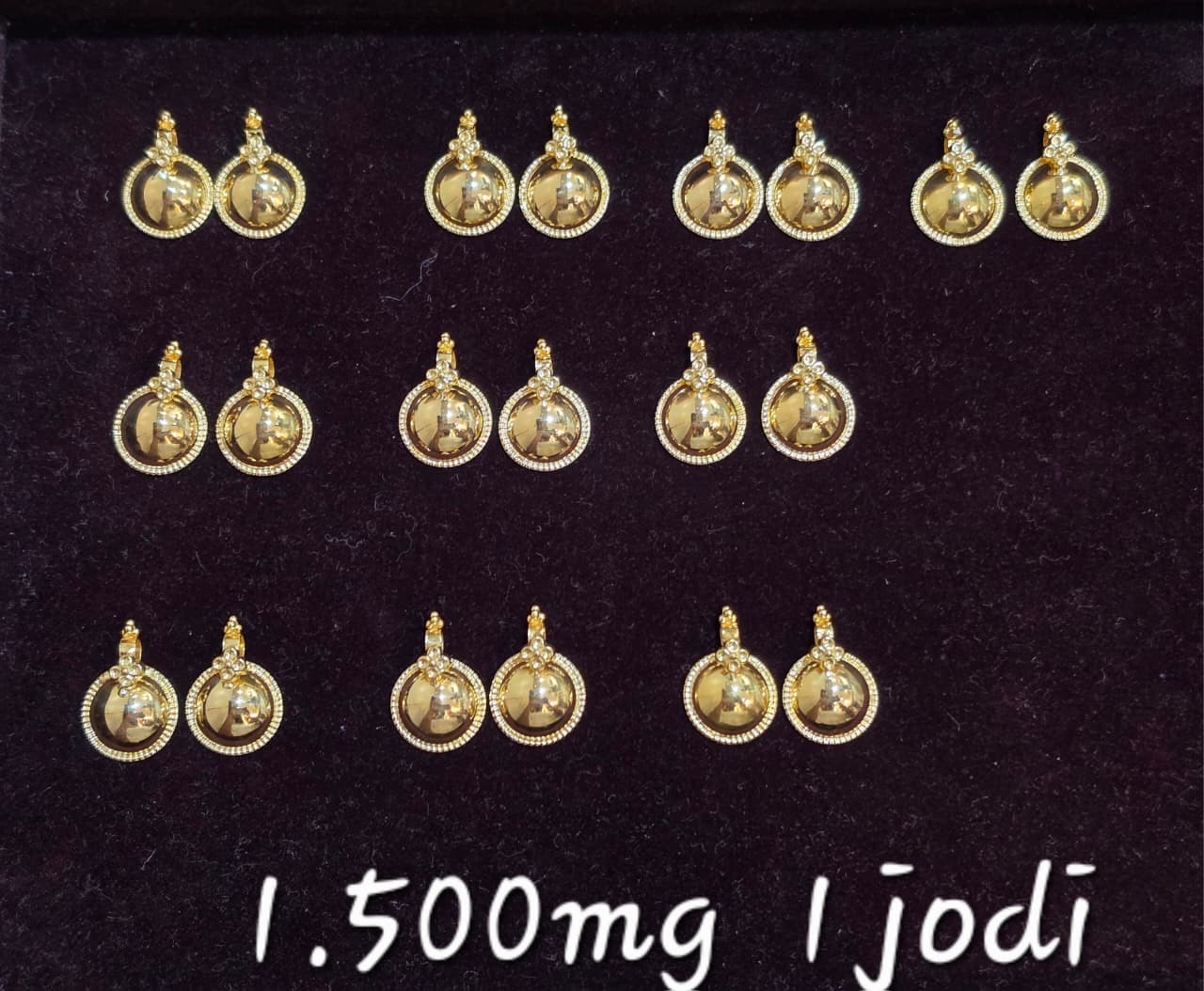 Gold Jhumka - 1 gm view 3