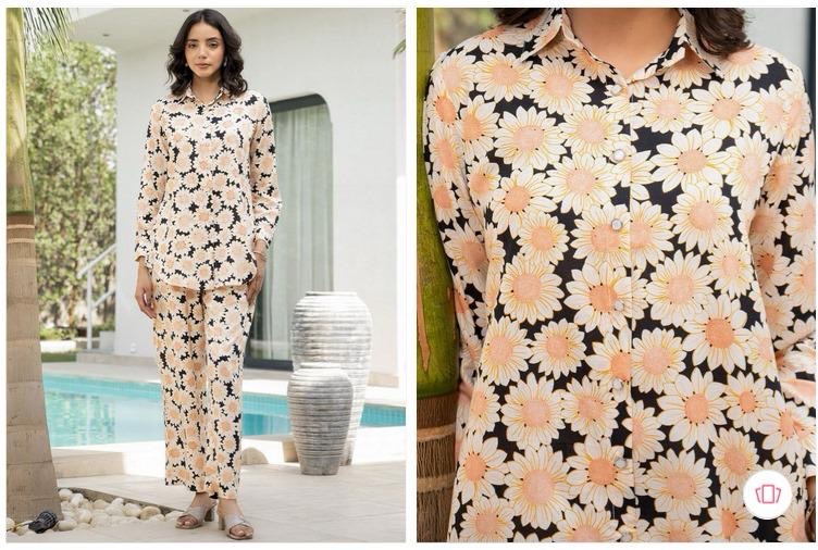 Soft Cotton Floral Co-ord Set By Shruti Ethnic Wear view 2