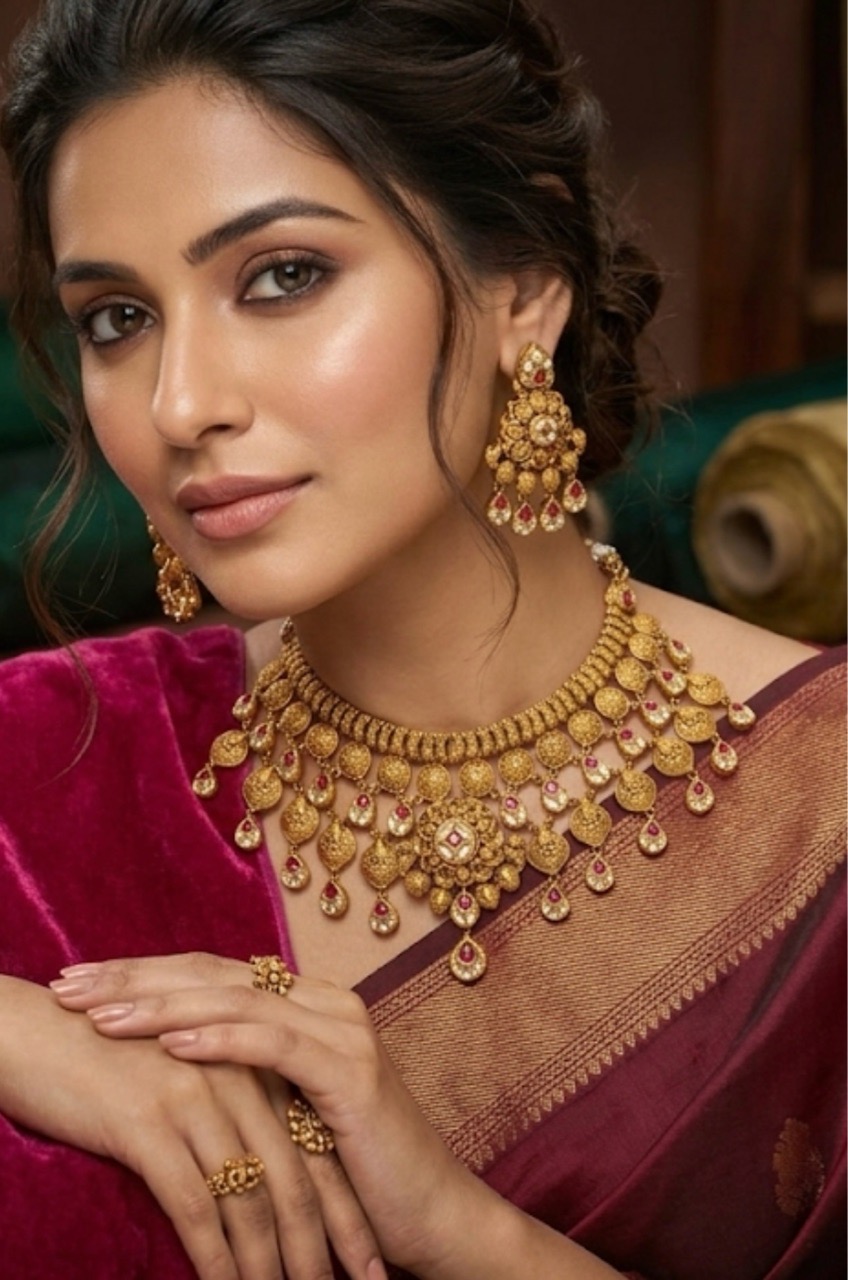 22ct Gold Necklace Set SJ12008 view 2
