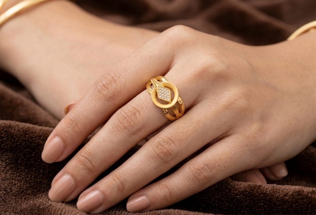 Elegant Gold Ring SJR1004 view 2