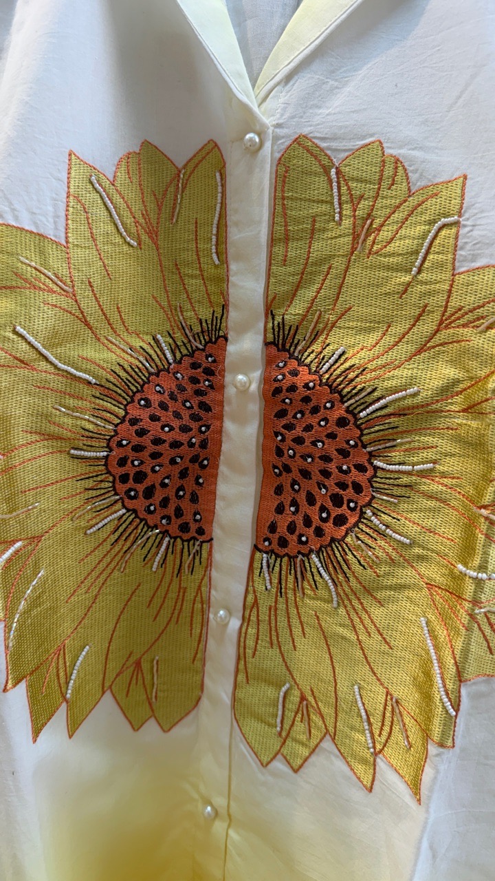 Sunflower Print Top and Pants Set view 2