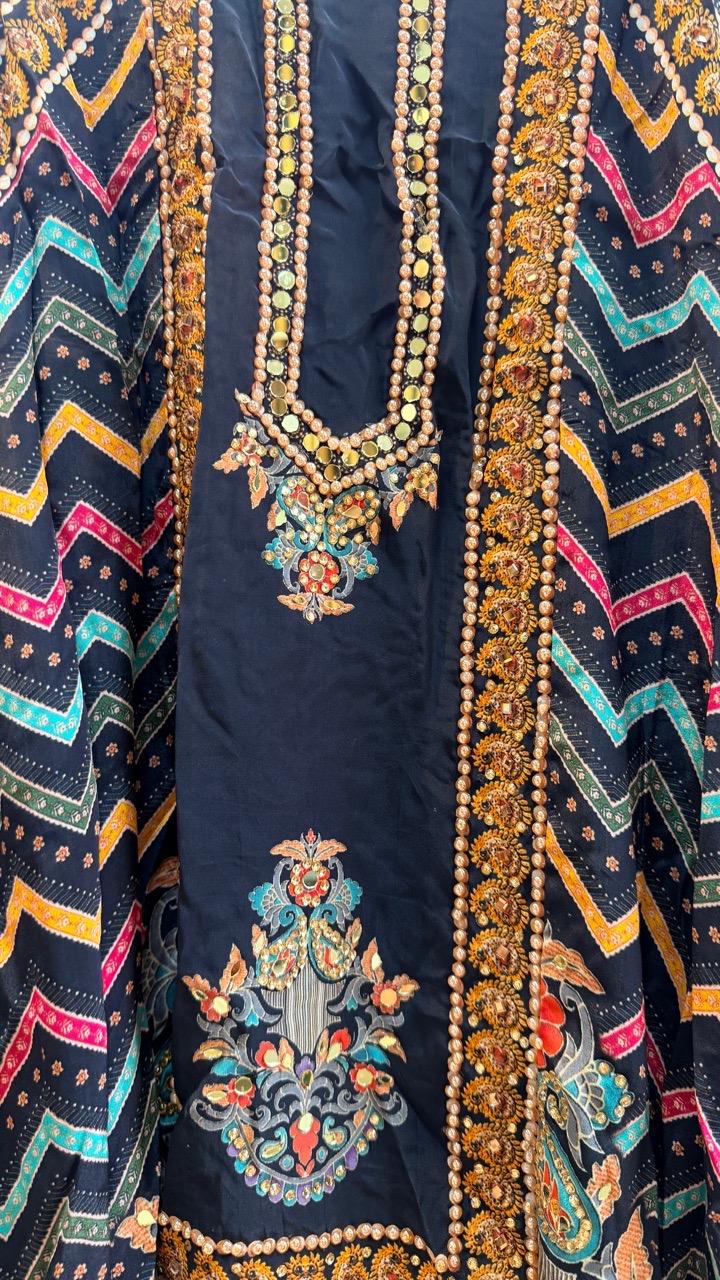 Embroidered Kaftan -Dhoti  Set view 2