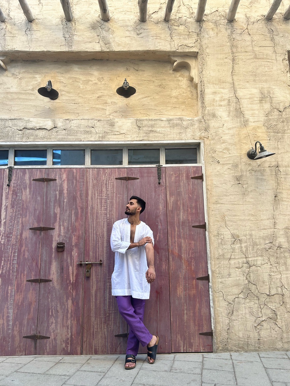 Chikan Deep Neck Kurta view 3