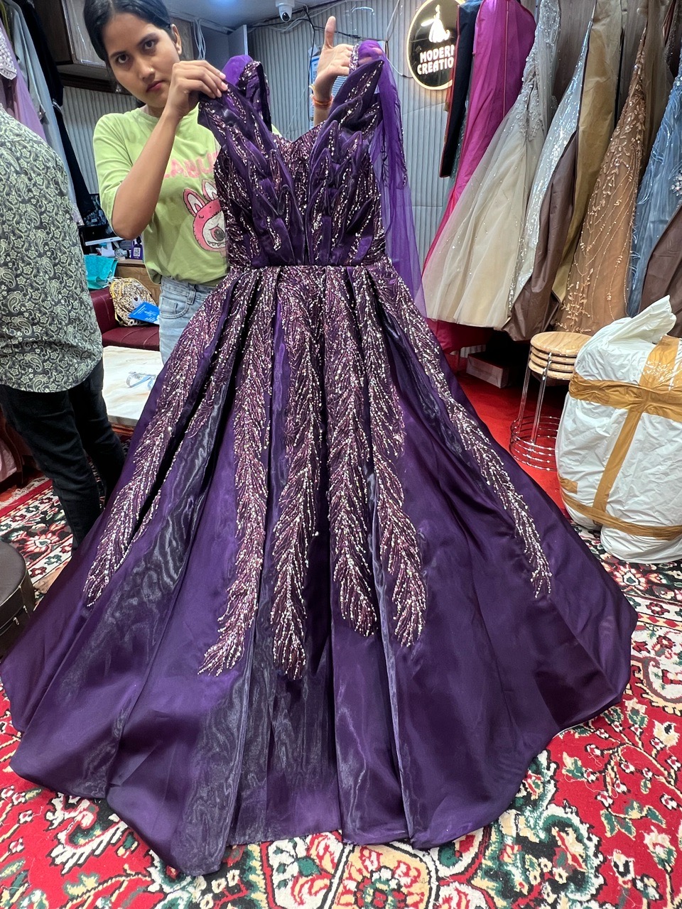 Purple Bridal Gown by Modern Creation