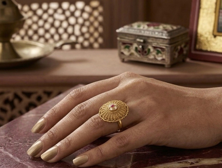 Traditional Gold Ring SJR1010 view 2