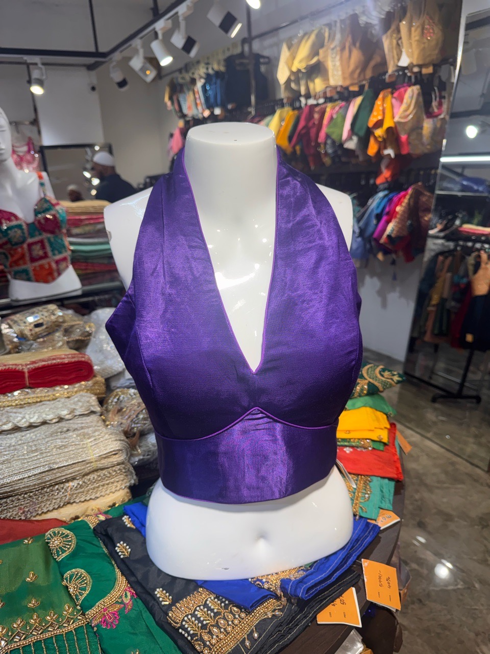 Embroidered Bustier Blouse view 3