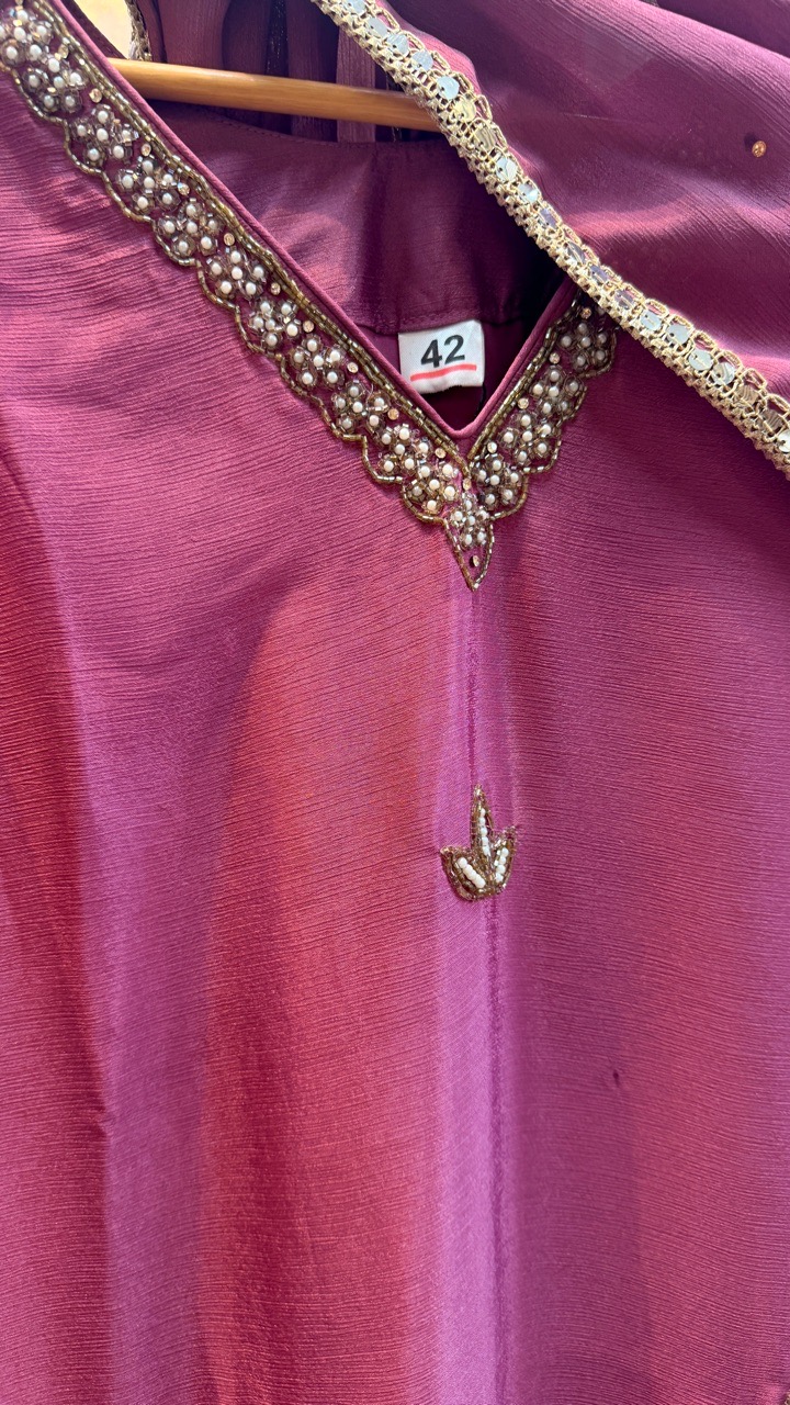 Elegant Hand Worked Kurta Set view 2