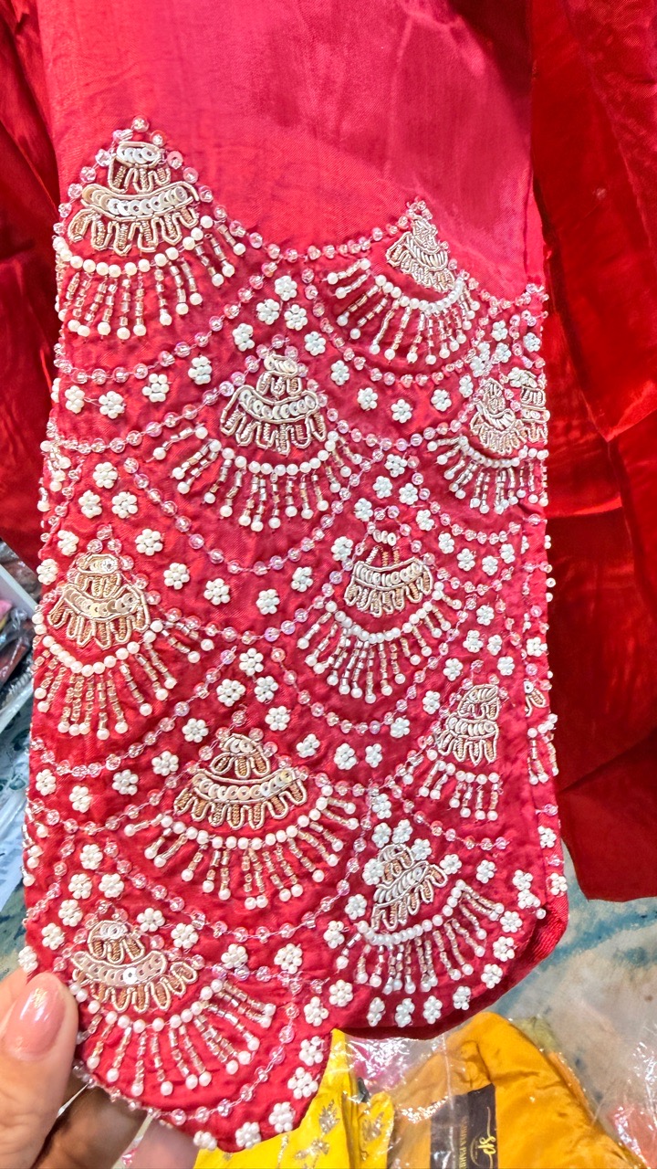 Maroon Hand Crafted Ethnic Kurta Set view 2