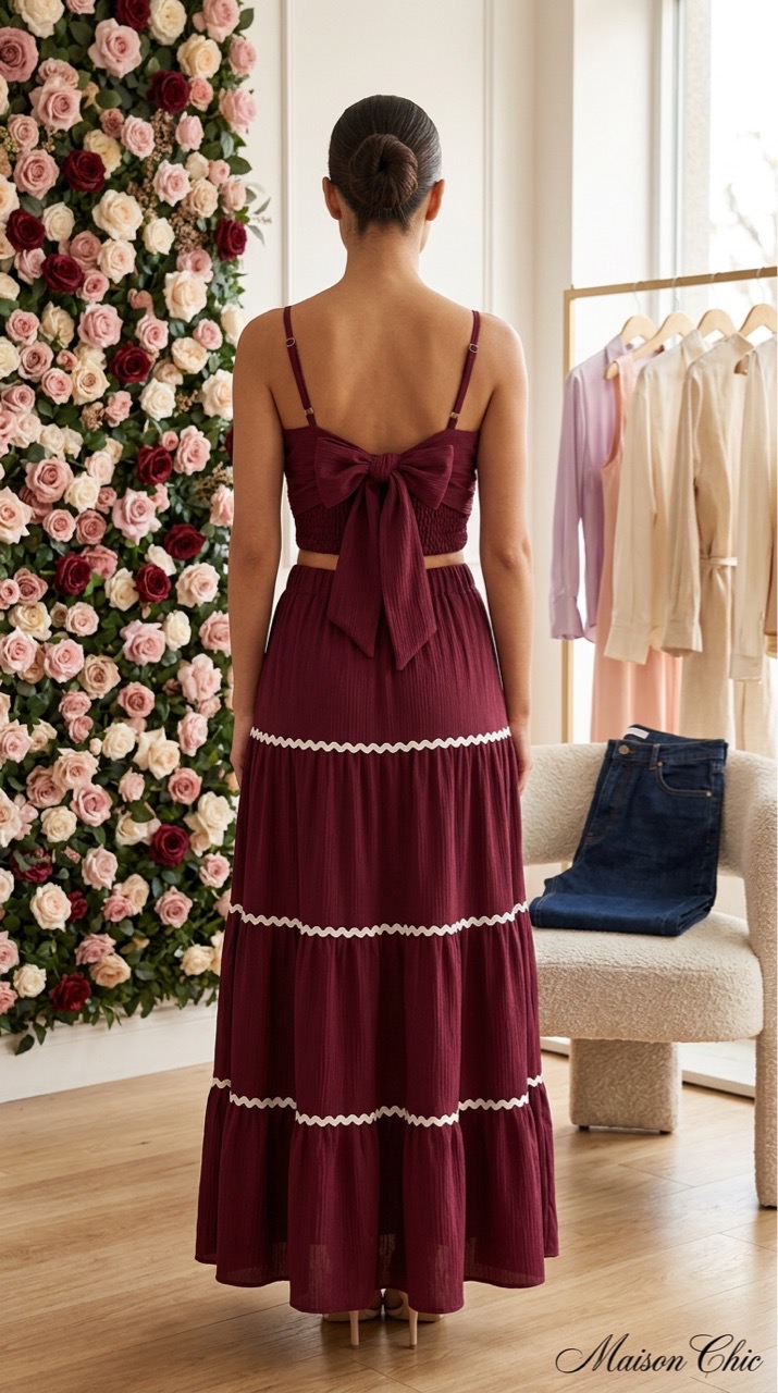 Chic Maroon Co-Ord Set view 4