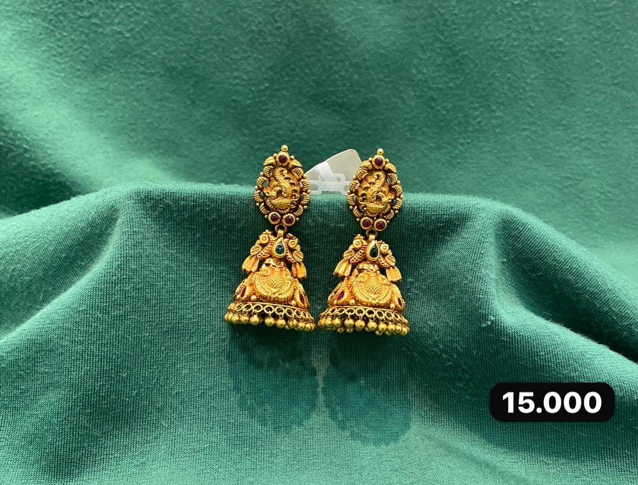 Traditional Gold Zhumka Earrings view 8