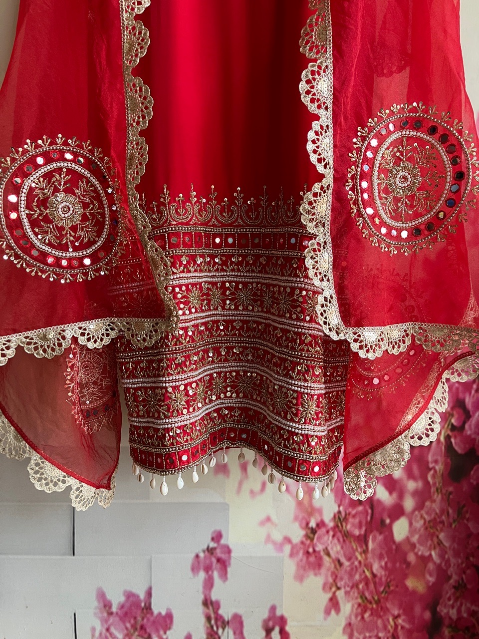 ‘Ada’ Light Suit set - Red view 3