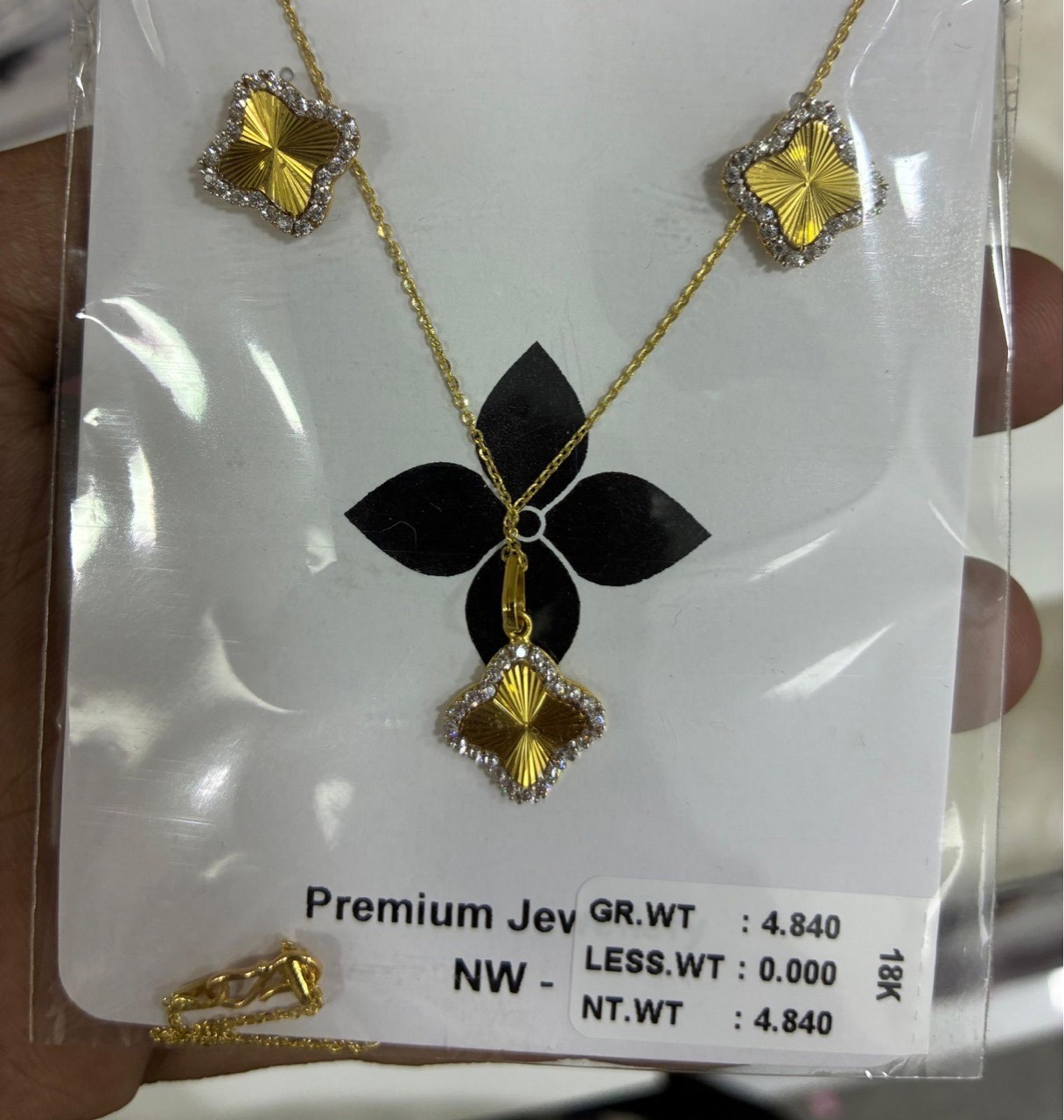 Gold Pendant Necklace view 4