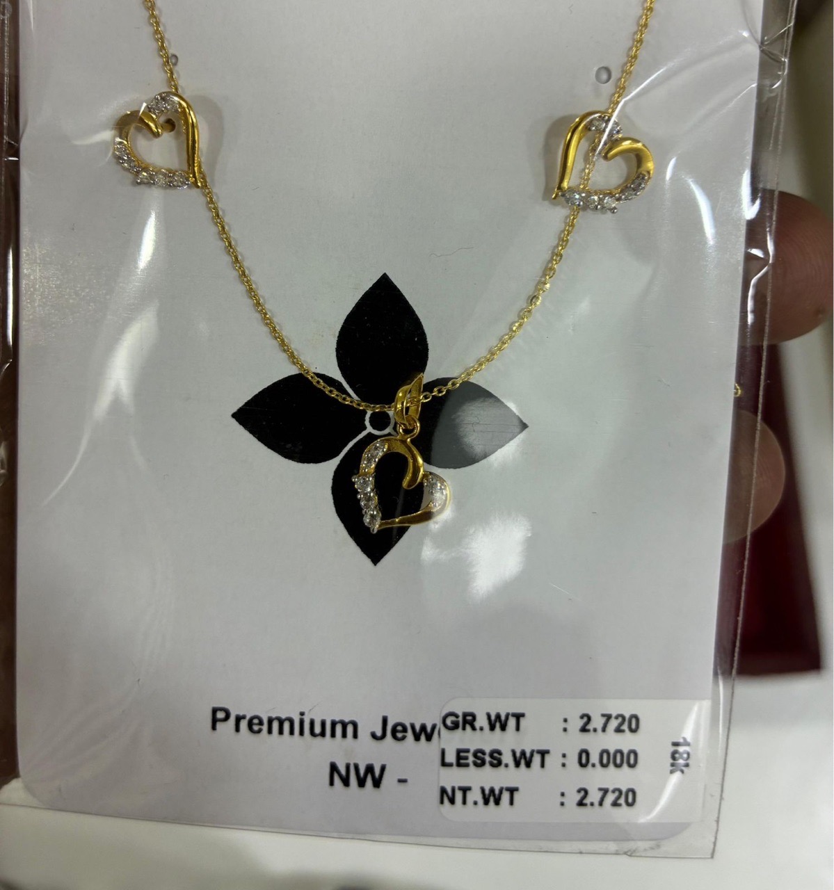 Gold Pendant Necklace view 3