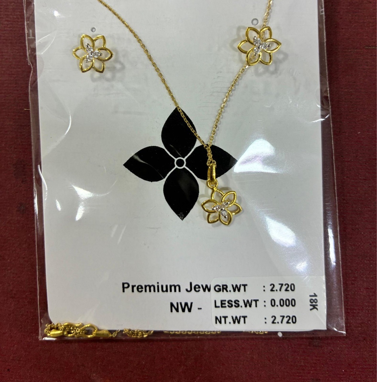 Gold Pendant Necklace view 2