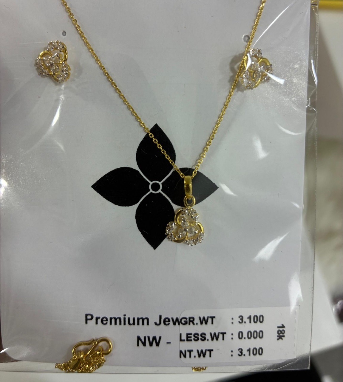 Gold Pendant Necklace view 5