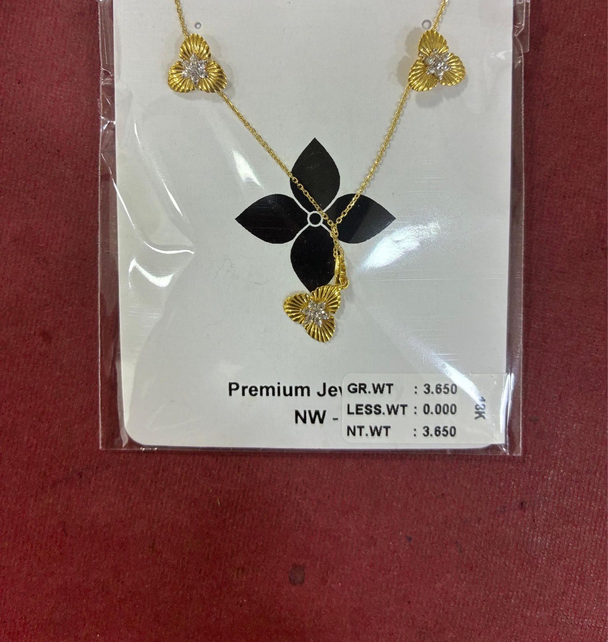 Gold Floral Pendant Set view 3