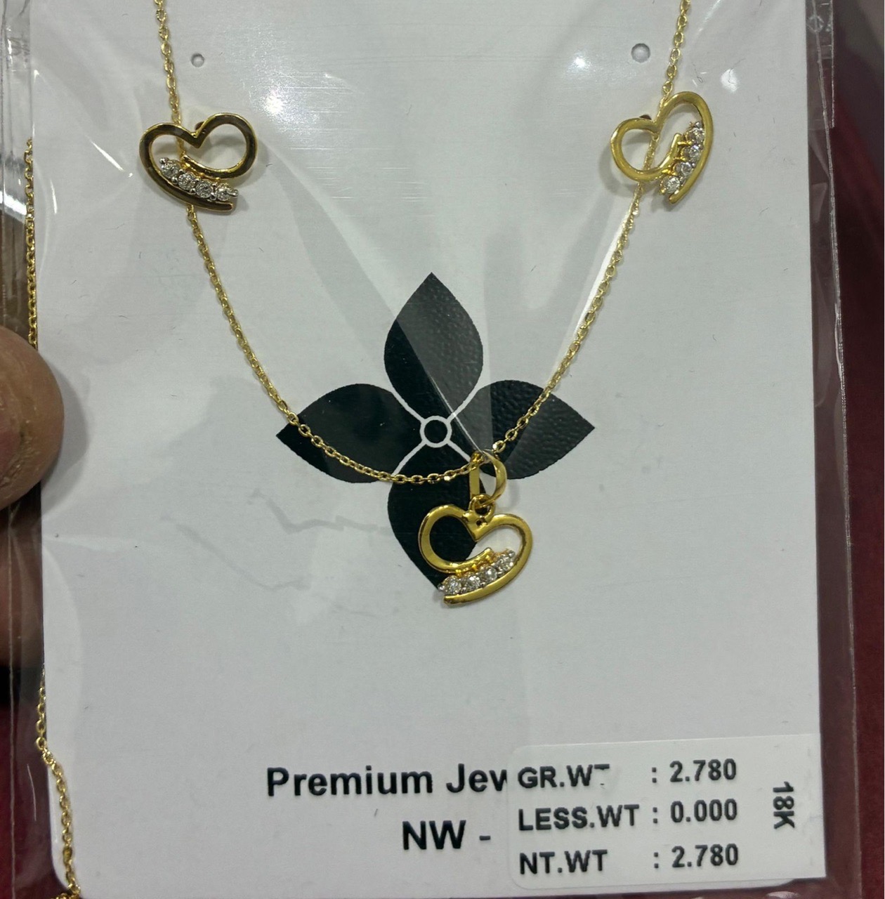 Gold Floral Pendant Set view 5