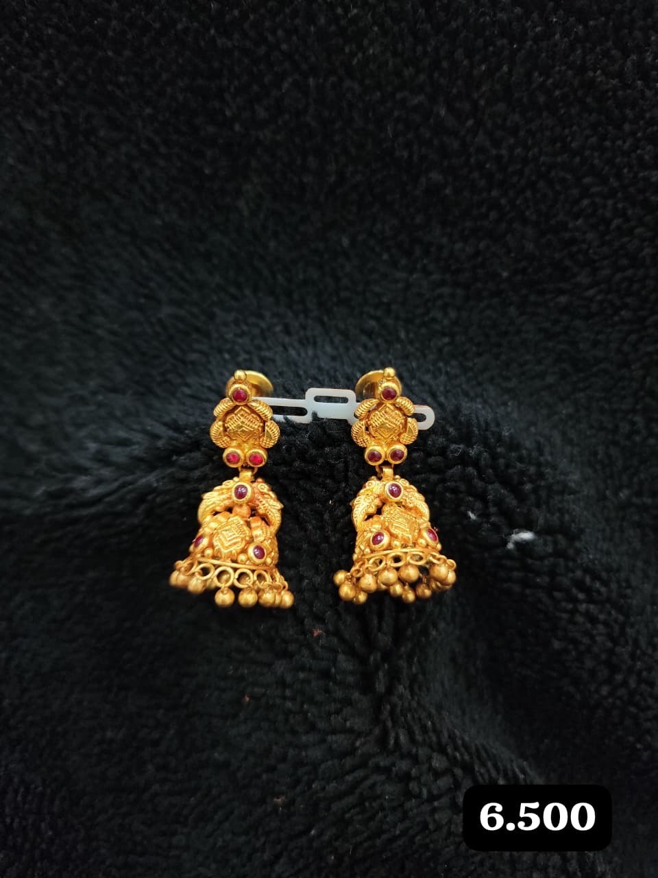 Intricate Gold Jhumka by Kalyan Karnataka Jewellers view 6