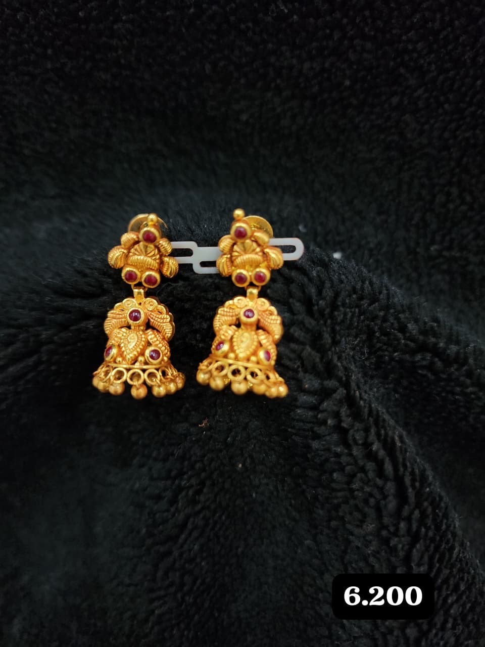 Intricate Gold Jhumka by Kalyan Karnataka Jewellers view 8