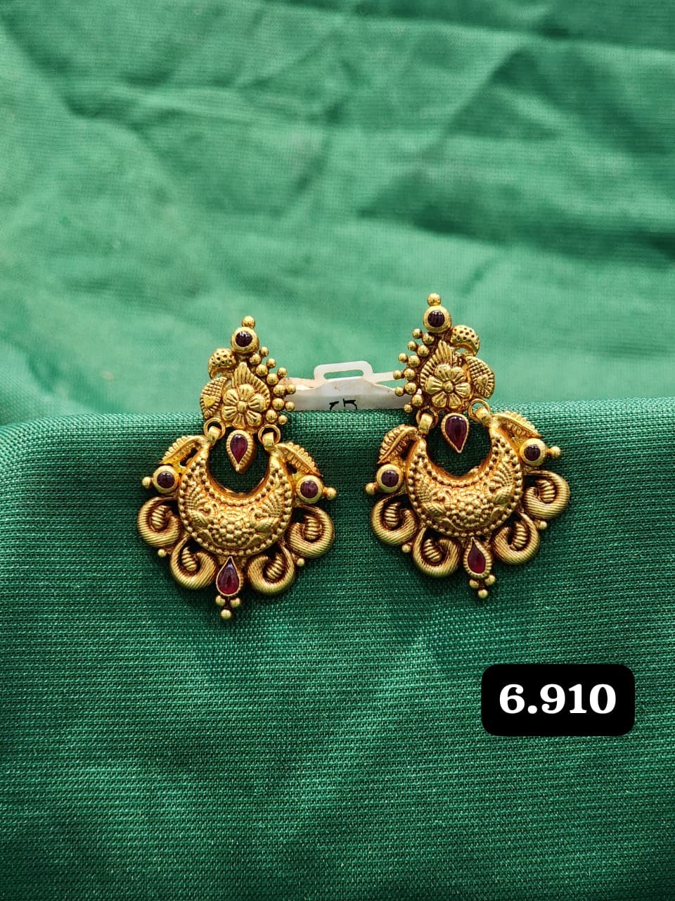 Traditional Gold Jhumka Earrings view 6
