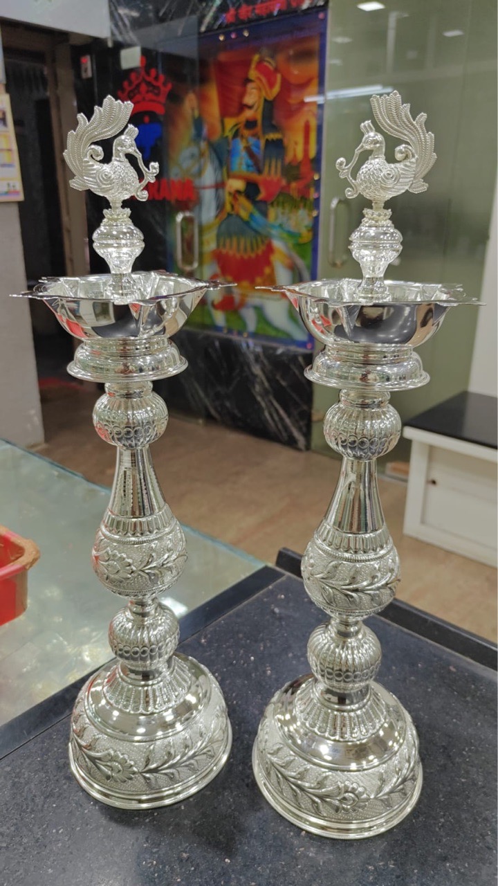 Traditional Silver Oil Lamps view 2