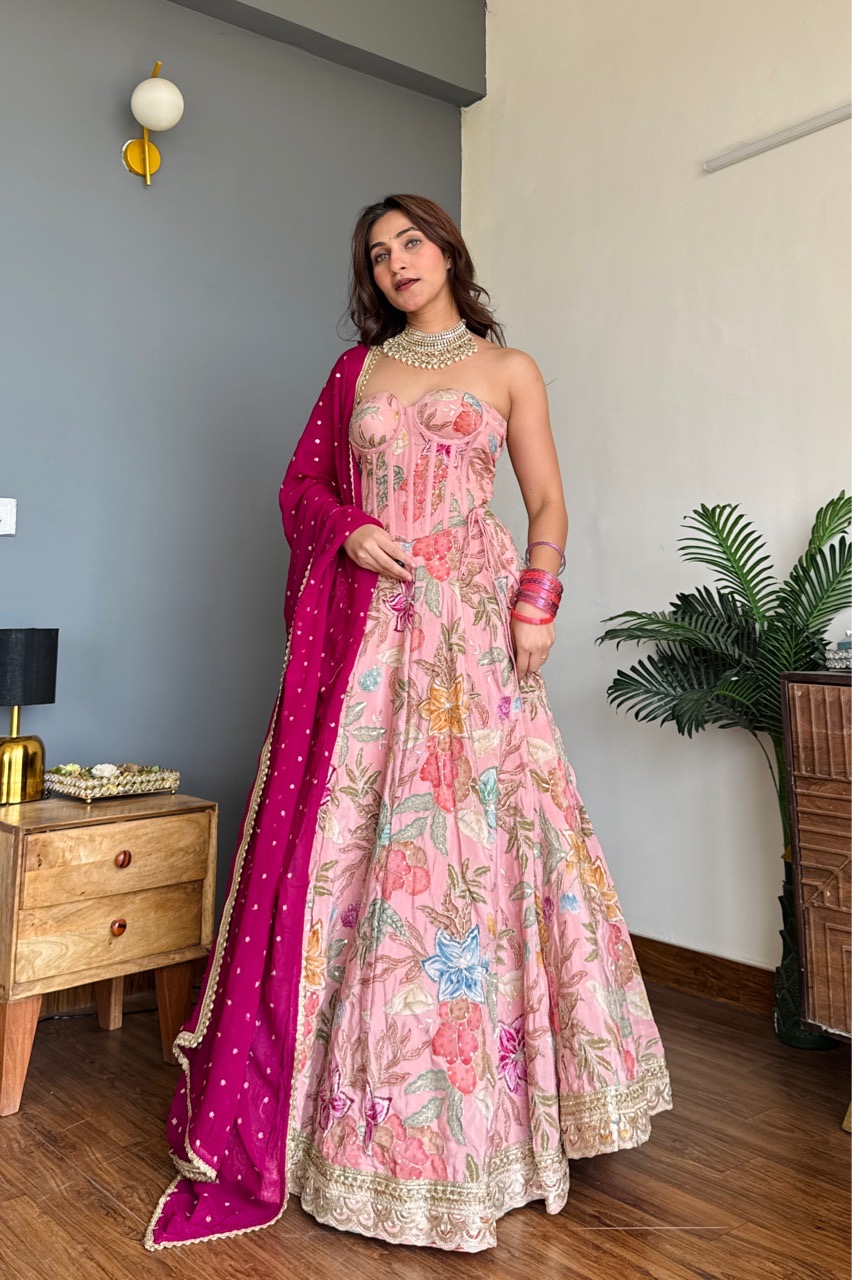 ‘Gulzar’ Lehenga set with Corset Blouse