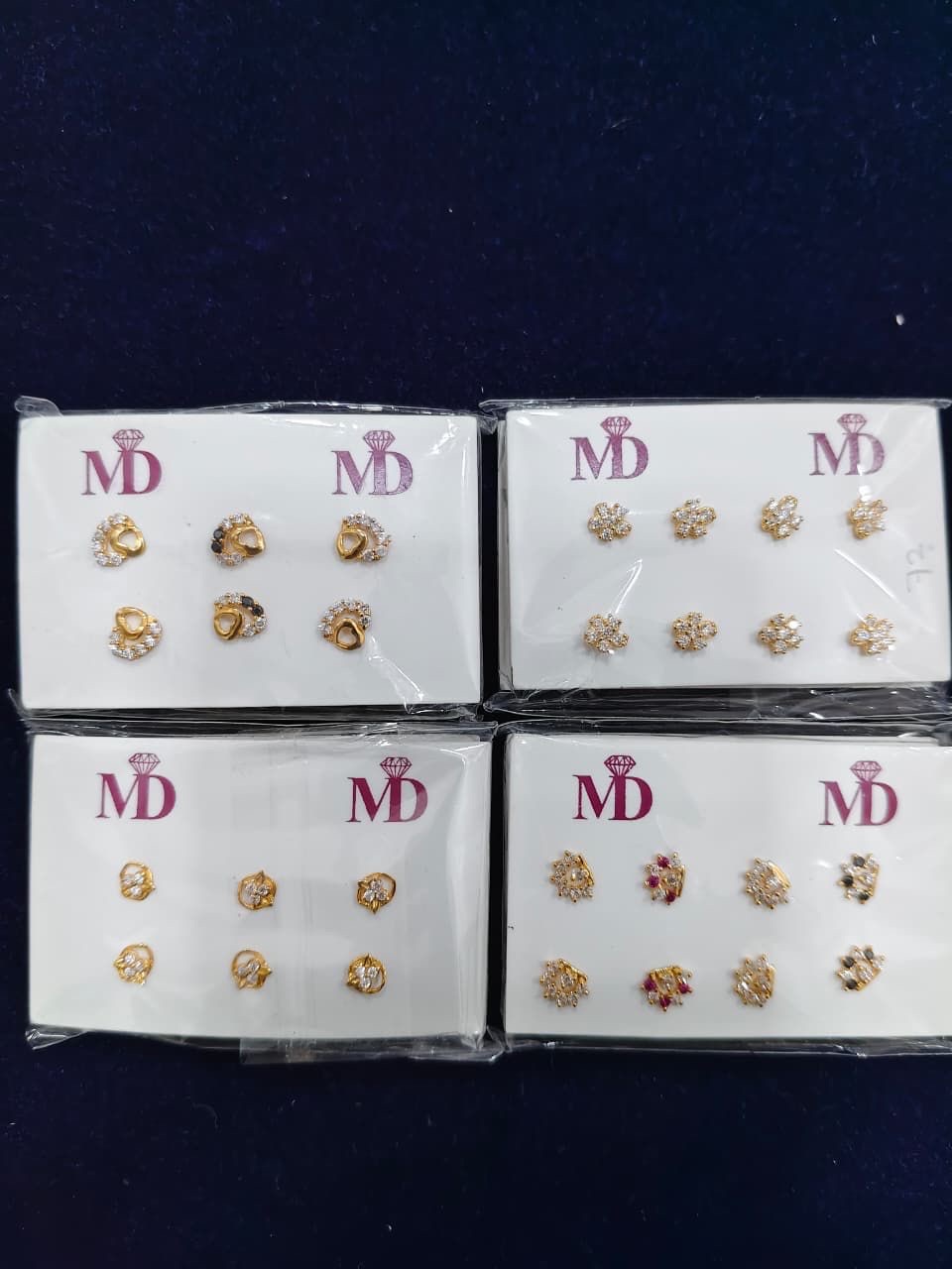 Golden Stud Earrings view 9
