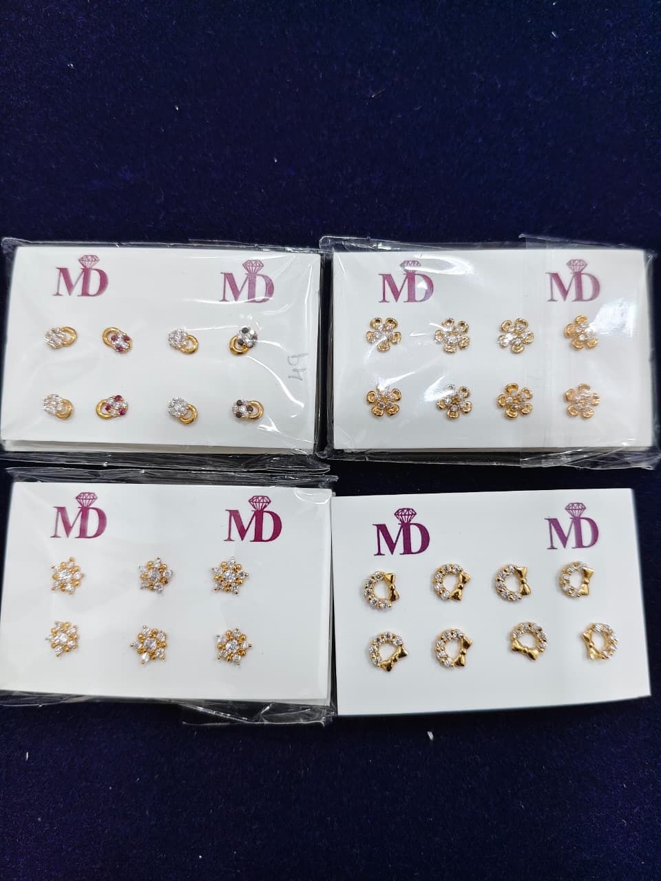 Golden Stud Earrings view 10