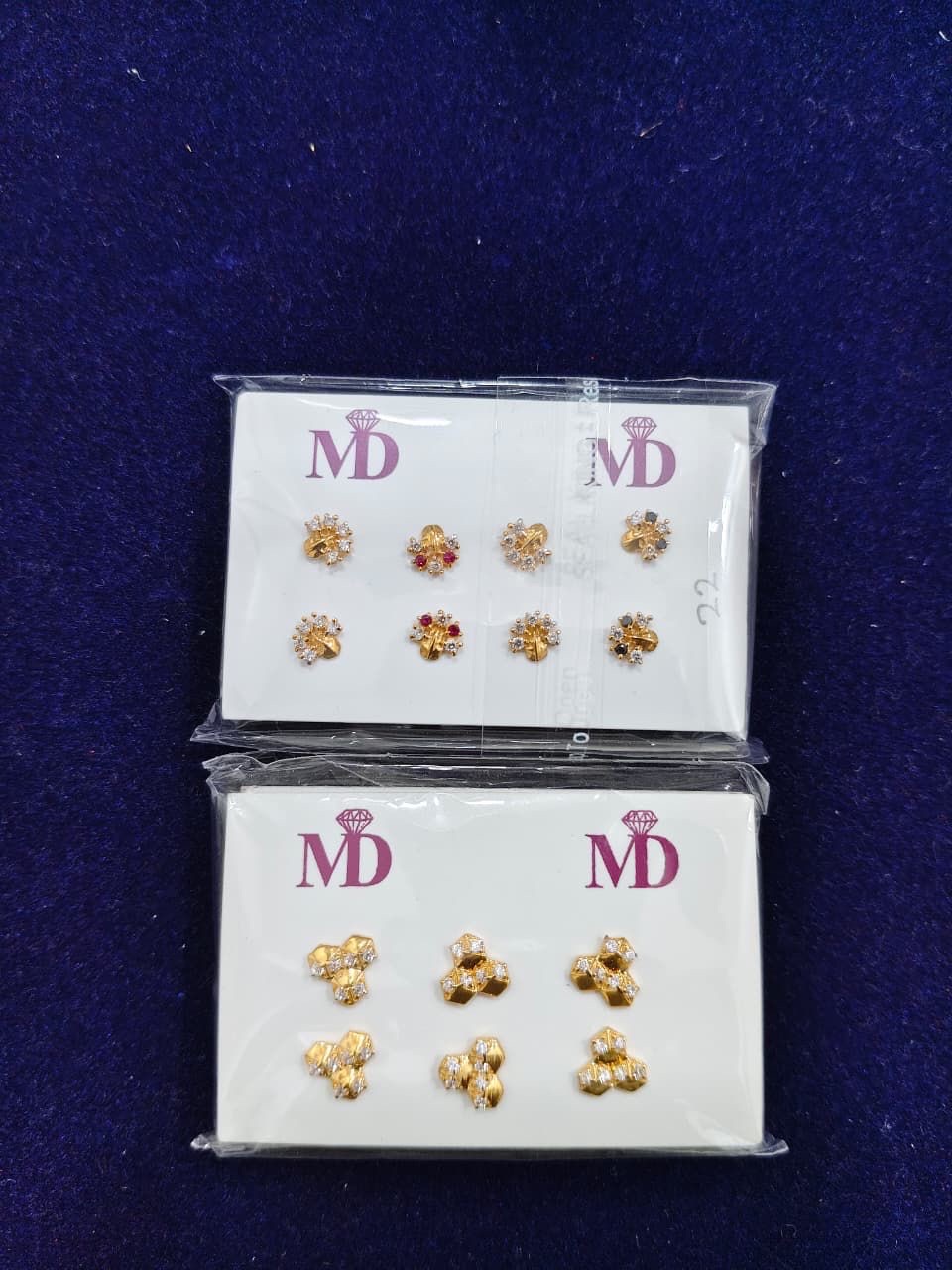 Golden Stud Earrings view 6