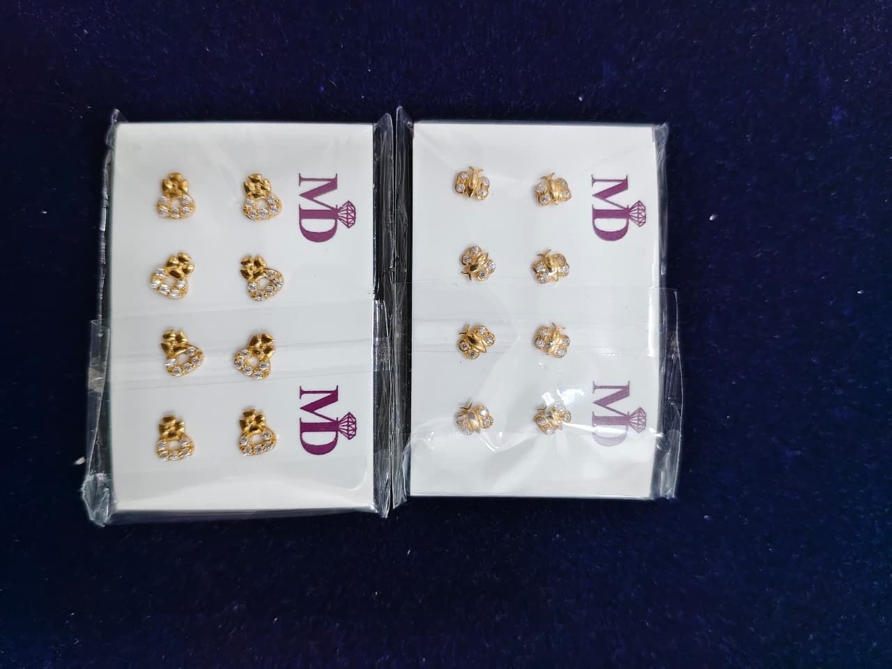Traditional Gold Stud Earrings view 10