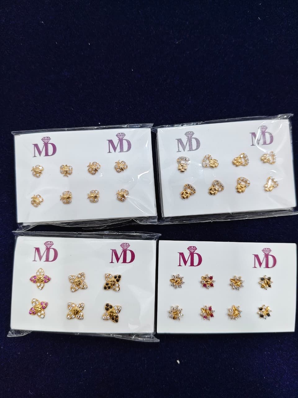 Traditional Gold Stud Earrings view 4