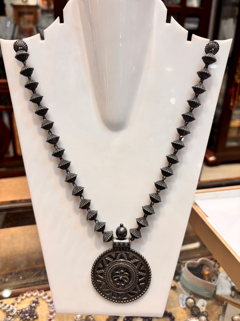 Traditional Silver Pendant Necklace view 4