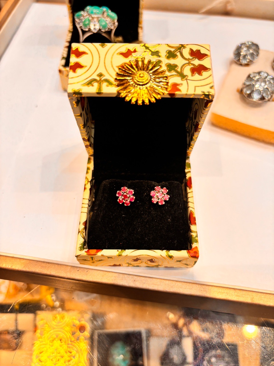 Ruby Blossom Earrings view 4