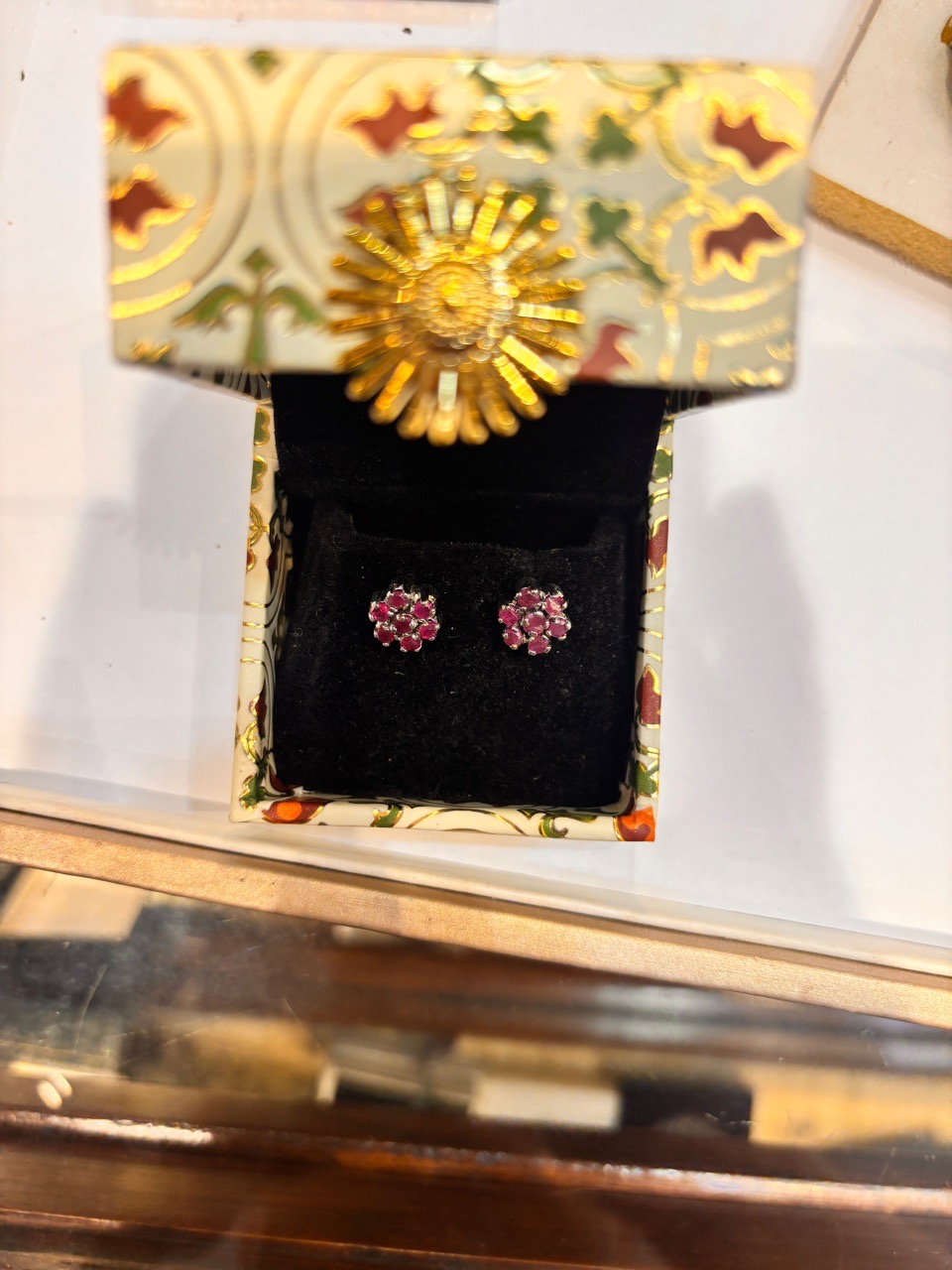 Ruby Blossom Earrings view 5